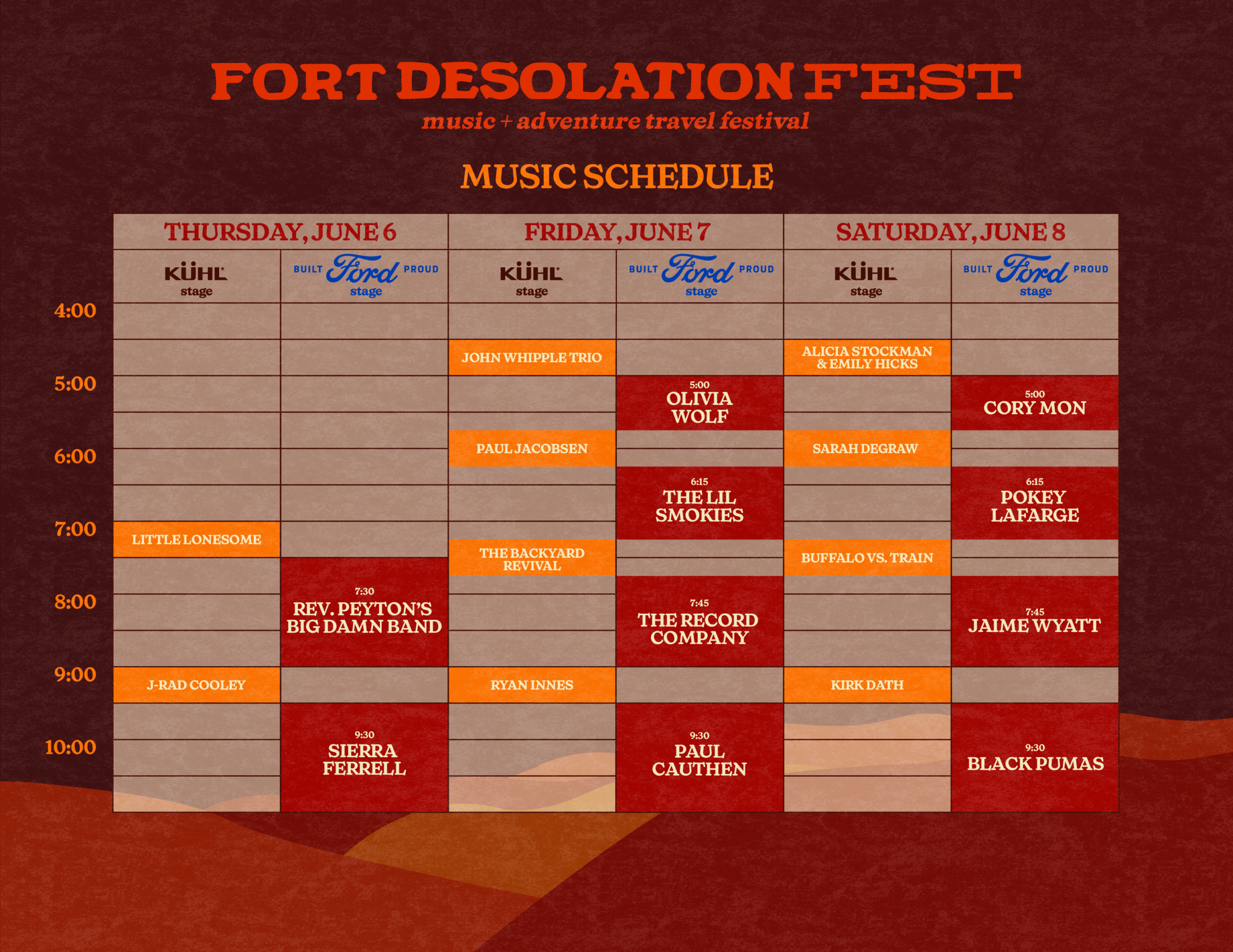Fort Desolation Fest Festival & Music Schedule